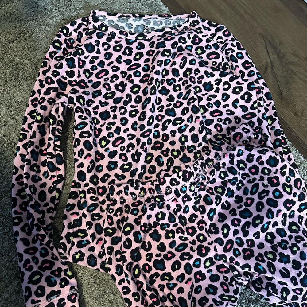 SO girls long sleeve pants pajama set EUC